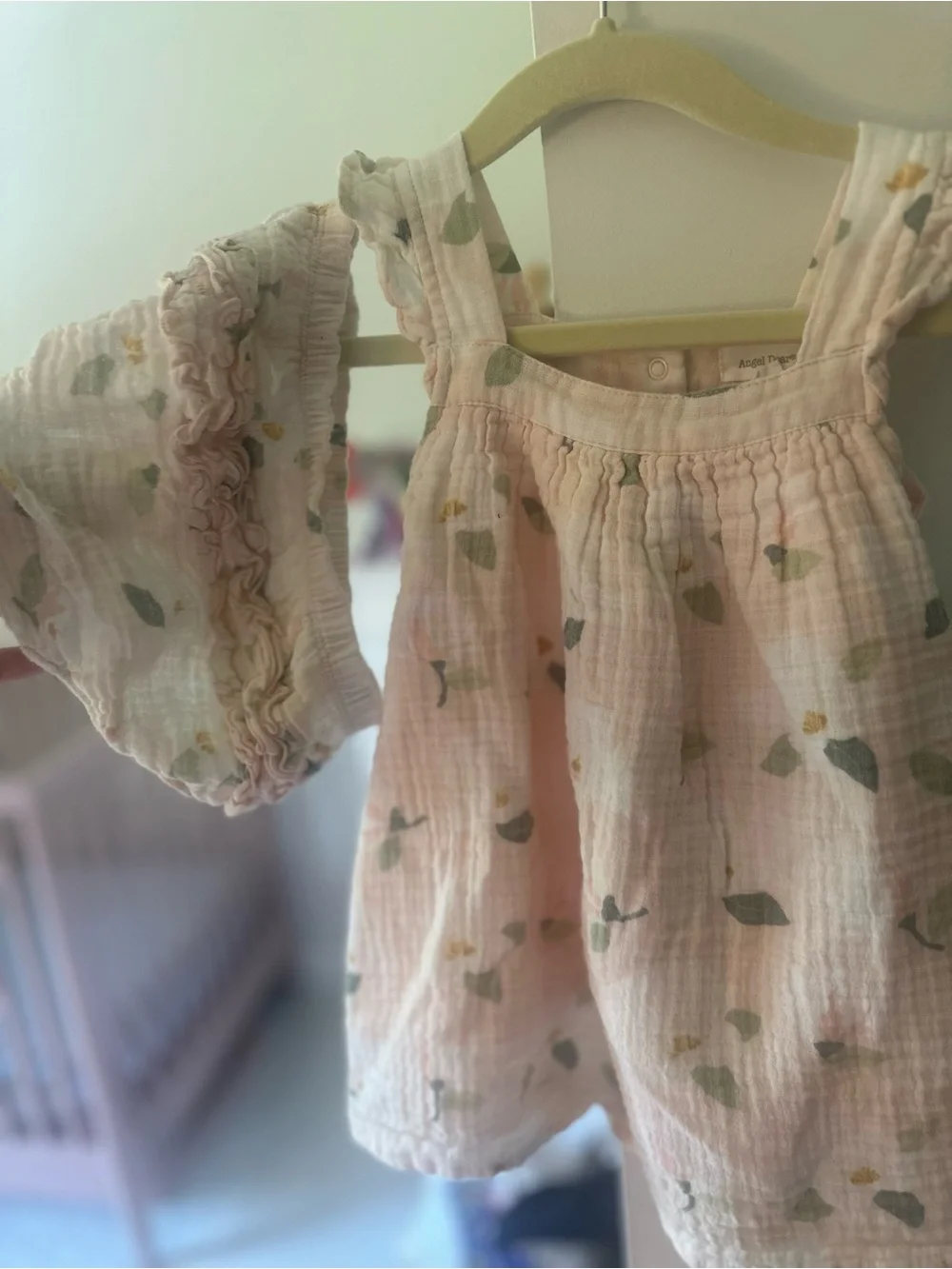 Angel Dear sundress in Magnolia, with bloomers (great condition)